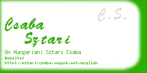 csaba sztari business card